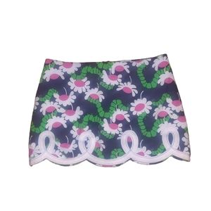 Lilly Pulitzer Tate Scallop Mini Skirt | 26563 Yum Yum Caterpillar | Size 2